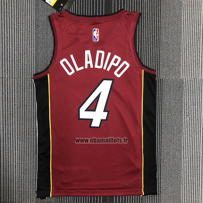 Maillot Miami Heat Victor Oladipo NO 4 Statement 2020-21 Rouge